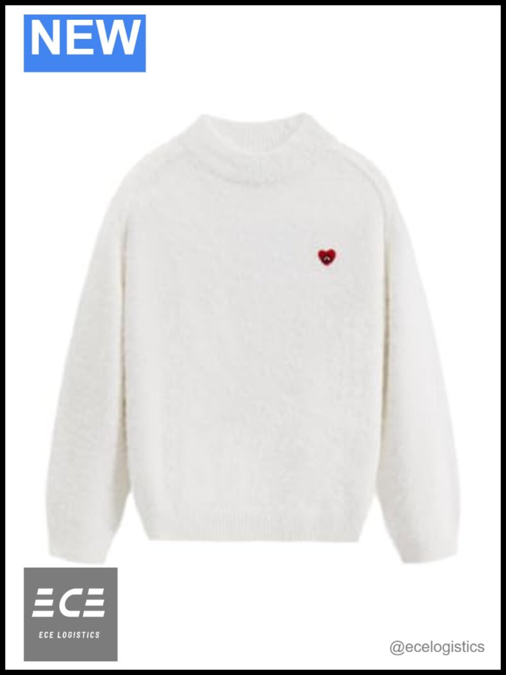 Fuzzy Soft Mock Neck Oversized Knit Pullover Sweater Casual Trendy